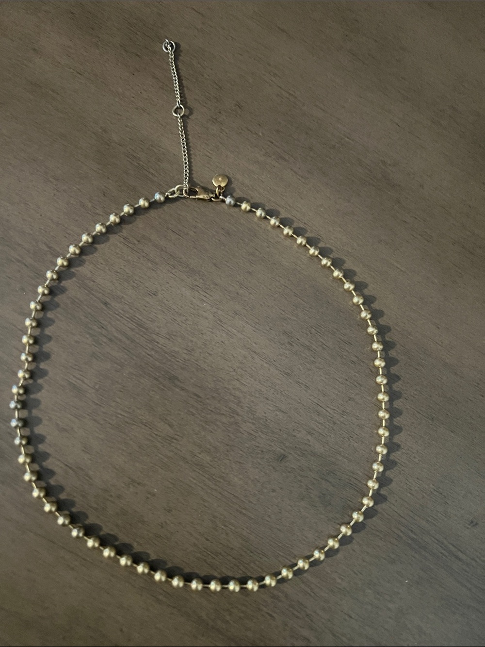 Madewell Gold Beaded Necklace